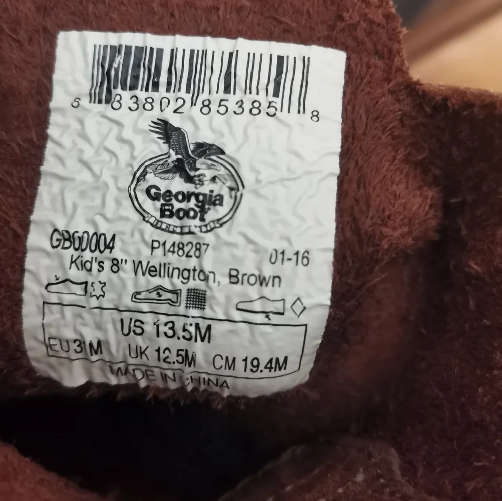 Georgia Boot Kids Brown Sz:13 5